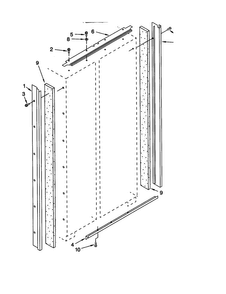 Cabinet Diagram and Parts List for KSSP36QGT00  KitchenAid Refrigerator