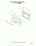 MICROWAVE DOOR PARTS Diagram and Parts List for KBHS109SSS05  KitchenAid Microwave