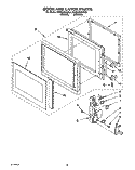 DOOR AND LATCH Diagram and Parts List for KEMS306XBL2  KitchenAid Wall Oven