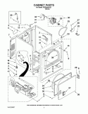 CABINET PARTS Diagram and Parts List for RGD4440VQ1  Roper Dryer