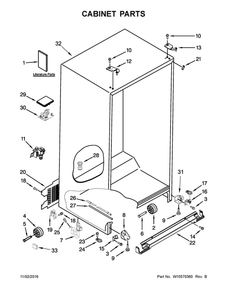 Part Location Diagram of W10508671 Whirlpool Manual, Use And Care
