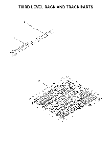 Third level rack and track parts Diagram and Parts List for 66514549N711  Kenmore Dishwasher