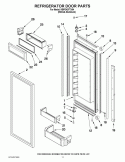 REFRIGERATOR DOOR PARTS Diagram and Parts List for KBFO42FTX04  KitchenAid Refrigerator