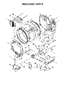 Bulkhead parts Diagram and Parts List for 11081952710  Kenmore Dryer