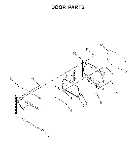 Door parts Diagram and Parts List for WED7120HC1  Whirlpool Dryer