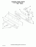 CONTROL PANEL PARTS Diagram and Parts List for IBS324PVW0  Whirlpool Wall Oven