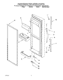 REFRIGERATOR DOOR Diagram and Parts List for GS2SHGXKT01  Whirlpool Refrigerator