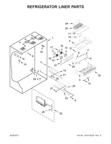 Part Location Diagram of W10555484 Whirlpool HOUSING