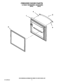 FREEZER DOOR PARTS Diagram and Parts List for GB2FHDXWB03  Whirlpool Refrigerator
