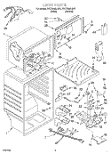 LINER Diagram and Parts List for 2VET20NKJW01  Whirlpool Refrigerator