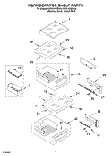 Part Location Diagram of 2222592 Whirlpool SHELF-CANT