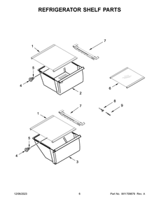 Part Location Diagram of W11688707 Whirlpool SHELF-GLAS