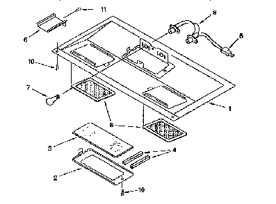 Ventilation Diagram and Parts List for MH7116XBB6  Whirlpool Microwave