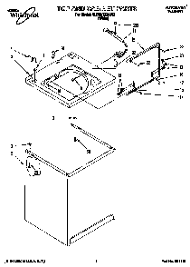 Top And Cabinet Diagram and Parts List for 6LSR5132AW2  Whirlpool Washer
