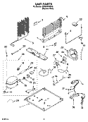 UNIT PARTS Diagram and Parts List for GT2SHMXMS03  Whirlpool Refrigerator