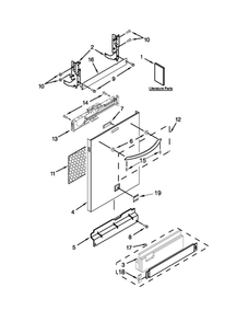 Door Panel Parts Diagram and Parts List for 66512783K312  Kenmore Dishwasher