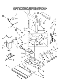 Unit Parts Diagram and Parts List for KBLS22ETSS11  KitchenAid Refrigerator