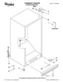 CABINET PARTS Diagram and Parts List for EV250NXTQ02  Whirlpool Freezer