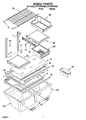 SHELF PARTS, OPTIONAL PARTS Diagram and Parts List for ET1FHMXMT00  Whirlpool Refrigerator