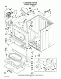 CABINET PARTS Diagram and Parts List for WGD5600XW1  Whirlpool Dryer