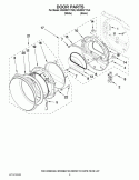 DOOR PARTS Diagram and Parts List for WGD9371YW0  Whirlpool Dryer