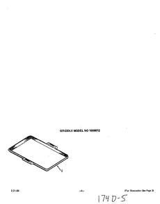 Griddle Diagram and Parts List for 1276*0A  Roper Range