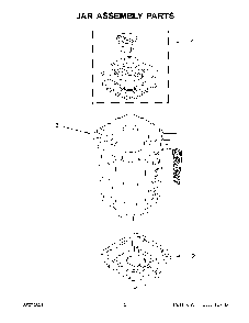 Jar Assembly Parts Diagram and Parts List for KSB1325YVB0  KitchenAid Blender