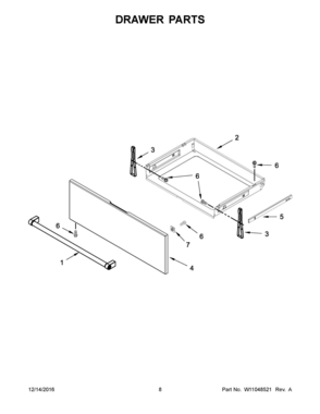 05 - DRAWER PARTS Diagram and Parts List for YKSEG700EBS1  Whirlpool Range