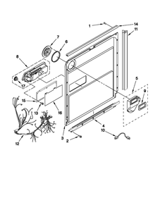 Diagram 3 Diagram and Parts List for KUDS30IVBS4  KitchenAid Dishwasher