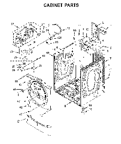Cabinet parts Diagram and Parts List for 11081932511  Kenmore Dryer