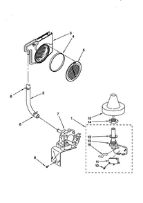 Fill And Overfill Diagram and Parts List for KUDC24SESS24  KitchenAid Dishwasher