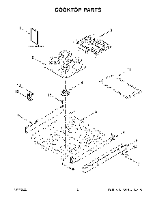 Cooktop Parts Diagram and Parts List for KFGG500EWH7  KitchenAid Range