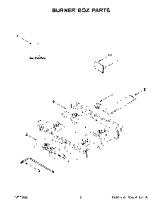 Burner Box Parts Diagram and Parts List for KFGC500JAV05  KitchenAid Range