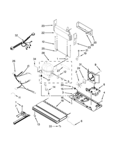 Unit Parts Diagram and Parts List for 5GFB2558EA00  Whirlpool Refrigerator