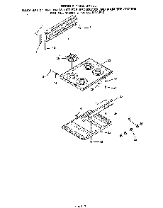 Backguard And Main Top Diagram and Parts List for 1423*2A  Roper Range