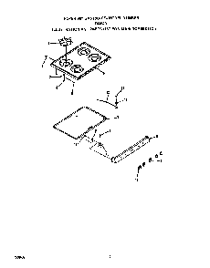 Main Top Diagram and Parts List for F4457*0  Roper Range