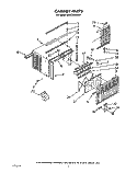 CABINET Diagram and Parts List for BHAC0500XS1  Whirlpool Air Conditioner