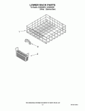 LOWER RACK PARTS Diagram and Parts List for IUD8000WS1  Whirlpool Dishwasher