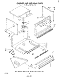 CABINET AND AIRFLOW Diagram and Parts List for RM278BXP0  Whirlpool Microwave Oven Combo