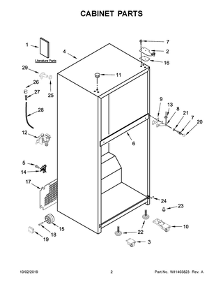 Part Location Diagram of W11095248 Whirlpool Energy Guide