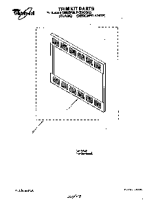 Trim Kit Parts Diagram and Parts List for MK3082XAB0  Whirlpool Microwave