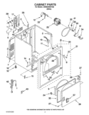 CABINET PARTS Diagram and Parts List for 3SWED4800YQ0  Whirlpool Dryer