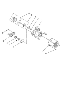 Pump And Motor Parts Diagram and Parts List for DU890SWLT0  Whirlpool Dishwasher
