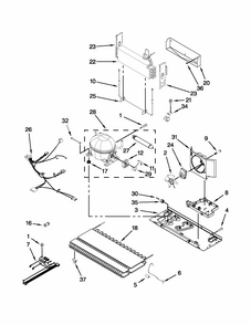Unit Parts Diagram and Parts List for 596379243017  Kenmore Refrigerator
