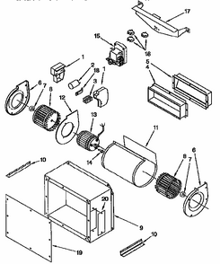 Ventilation Diagram and Parts List for 664KIRD861XSS3  Kenmore Range Hood