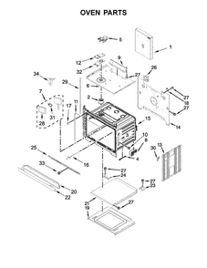Oven Parts Diagram and Parts List for WOS97ES0ES02  Whirlpool Wall Oven