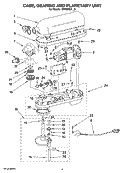CASE, GEARING AND PLANETARY UNIT Diagram and Parts List for 4KV25H0XBK5  KitchenAid Mixer