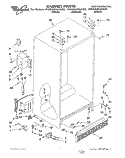 CABINET Diagram and Parts List for 4YED25DQAB00  Whirlpool Refrigerator