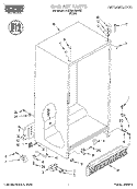 CABINET Diagram and Parts List for RS20EKXEW00  Roper Refrigerator