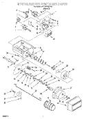 MOTOR AND ICE CONTAINER Diagram and Parts List for 4YED22PQFN00  Whirlpool Refrigerator